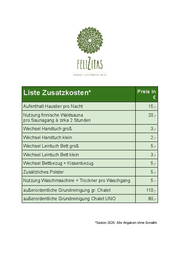 Zusatzkosten