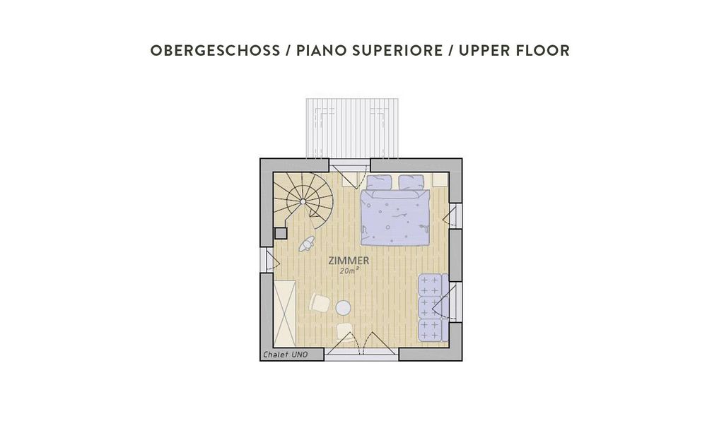 Chalet UNO Plan Obergeschoss