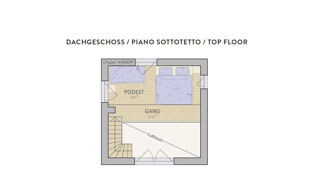 Chalet KAROM Plan Dachgeschoss