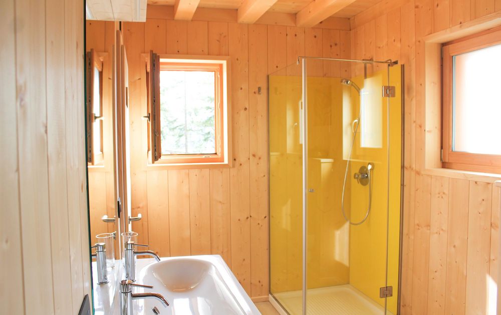 Zweites Bad Chalet PINO Familienurlaub Südtirol