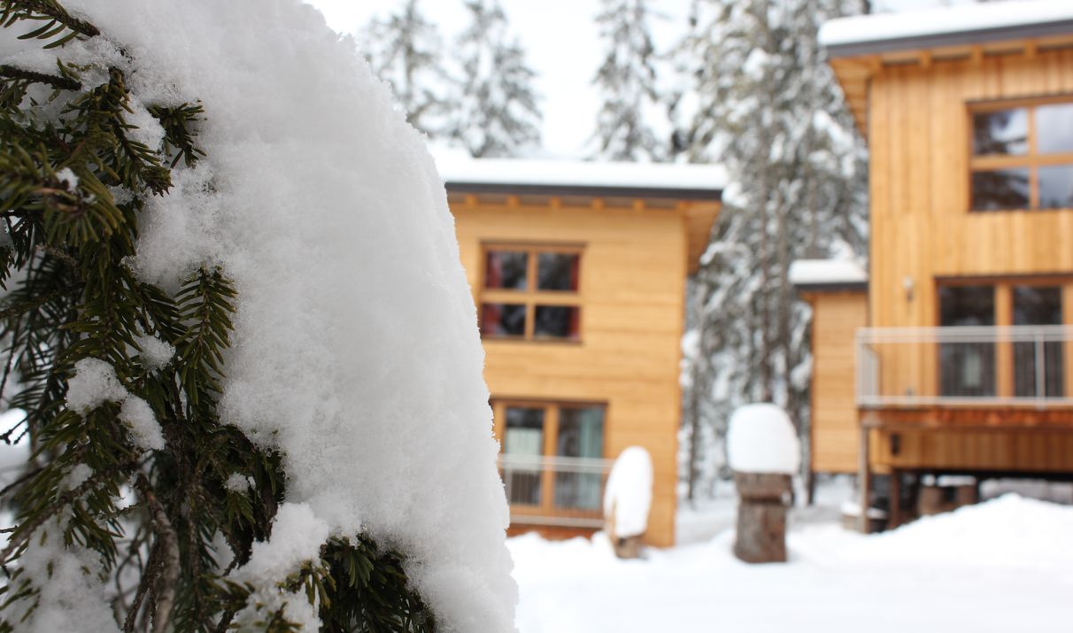 Winter Schnee Chalet Natur Urlaub Südtirol