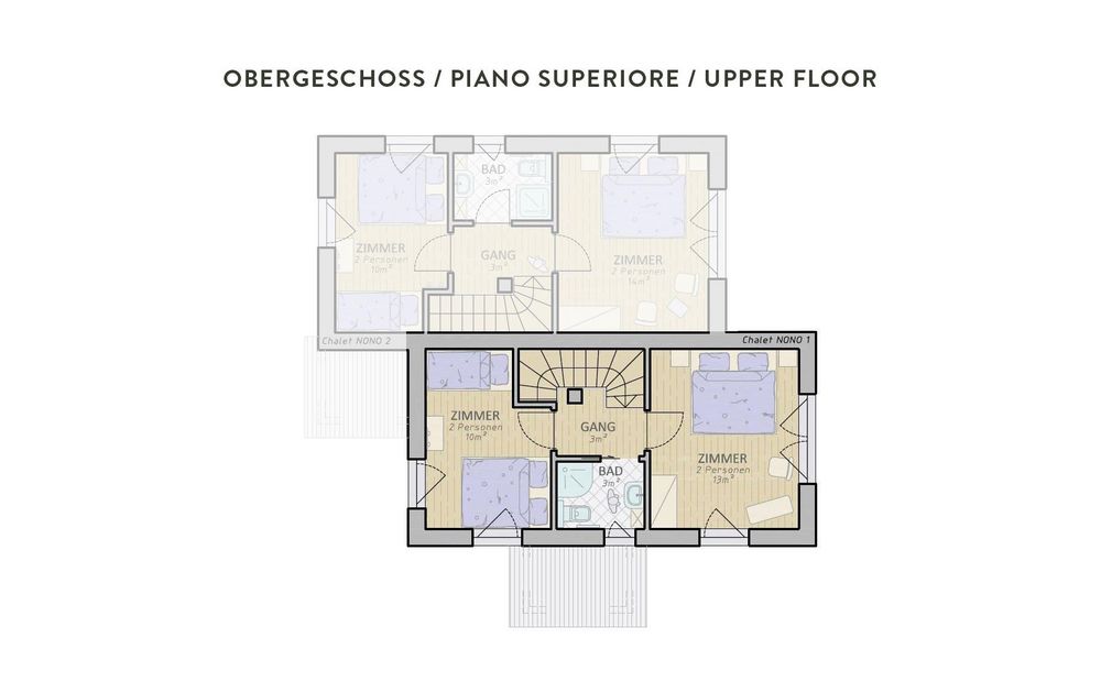 Chalet NONO1 Plan Obergeschoss
